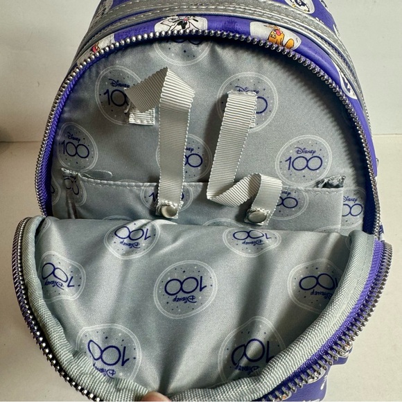 NWT. Disney Parks Loungefly 100th Mickey Mouse Friends Mini Backpack Bag - Picture 13 of 14
